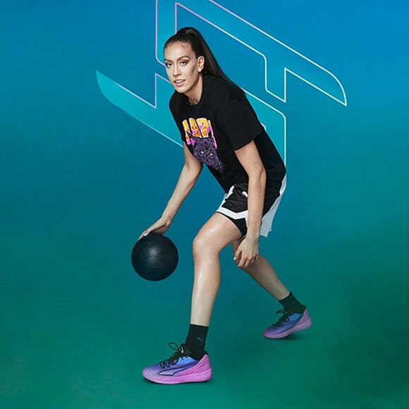 Puma Women’s Stewie 1 'Causing Trouble' Basketball Sneakers Size‎ 9 Purple Pink - Picture 3 of 11